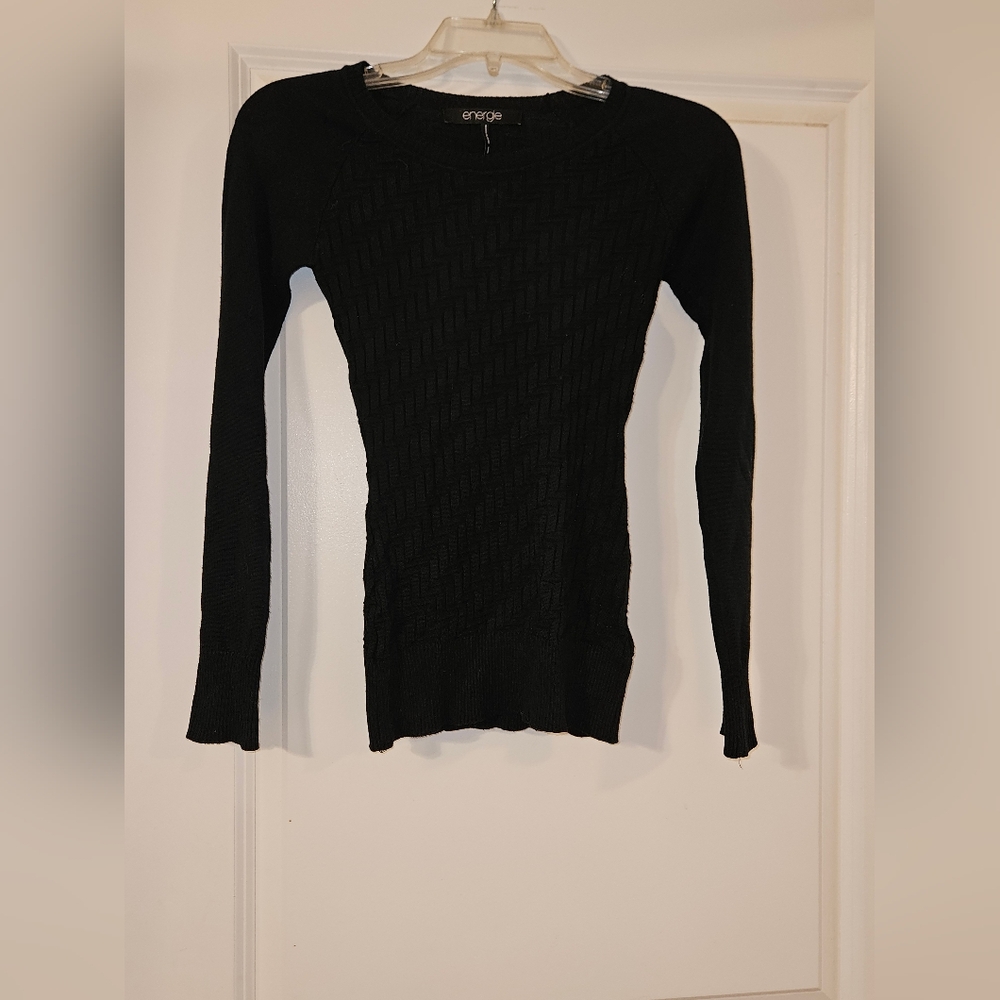Black Energie Long Sleeve Sweater, S